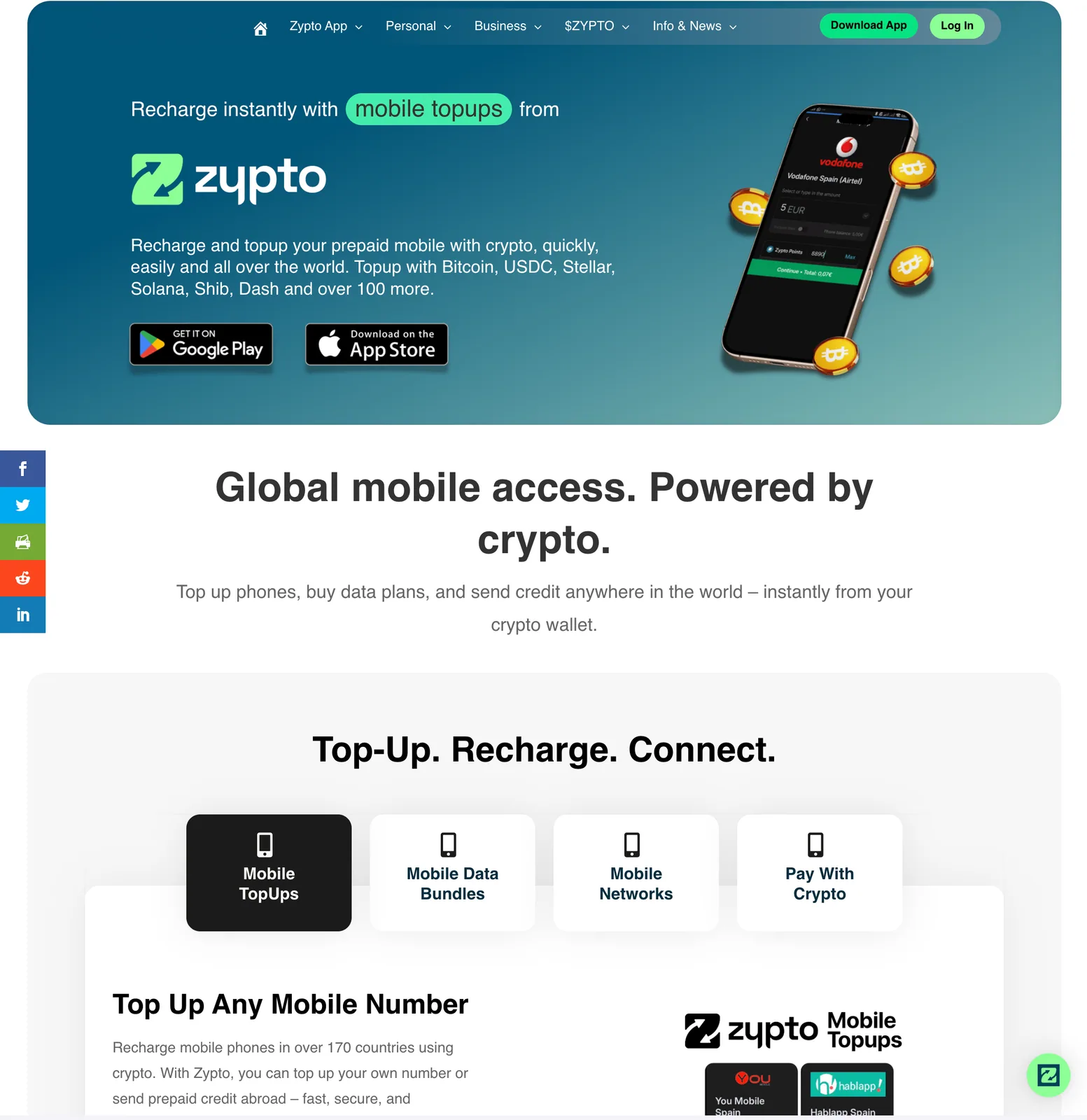 Zypto — Поповнення будь-якого телефона — оплата криптою